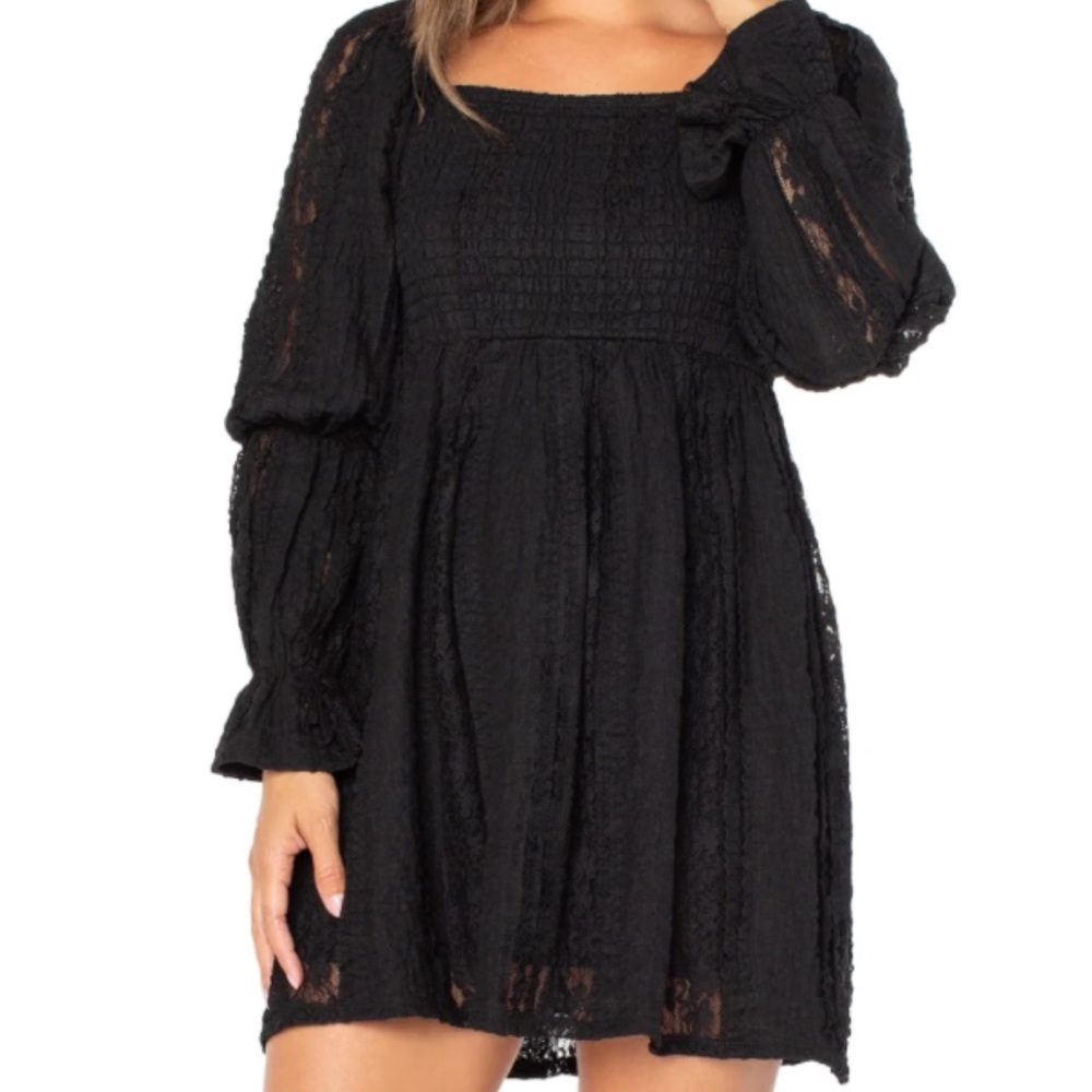 Celebrity Pink Black Long Sleeve Dress